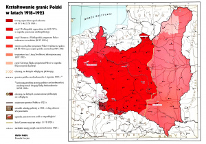 mapa kształtowania granic Polski